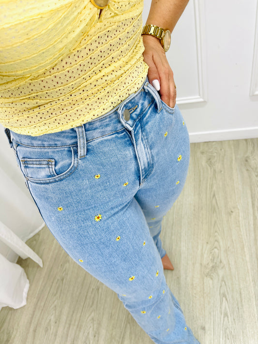 CALÇA STRAIGHT LEG MARGARIDAS REDIAL