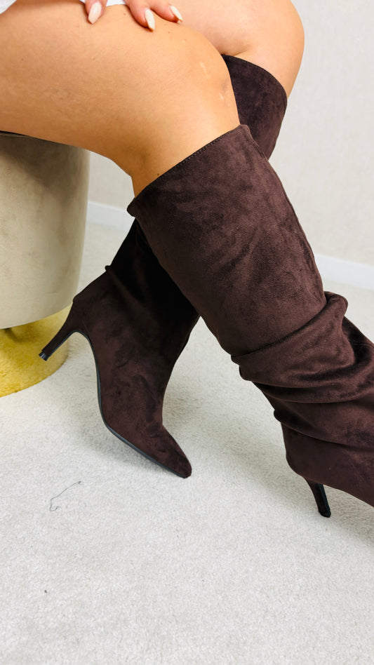 Bota slouchy chocolate