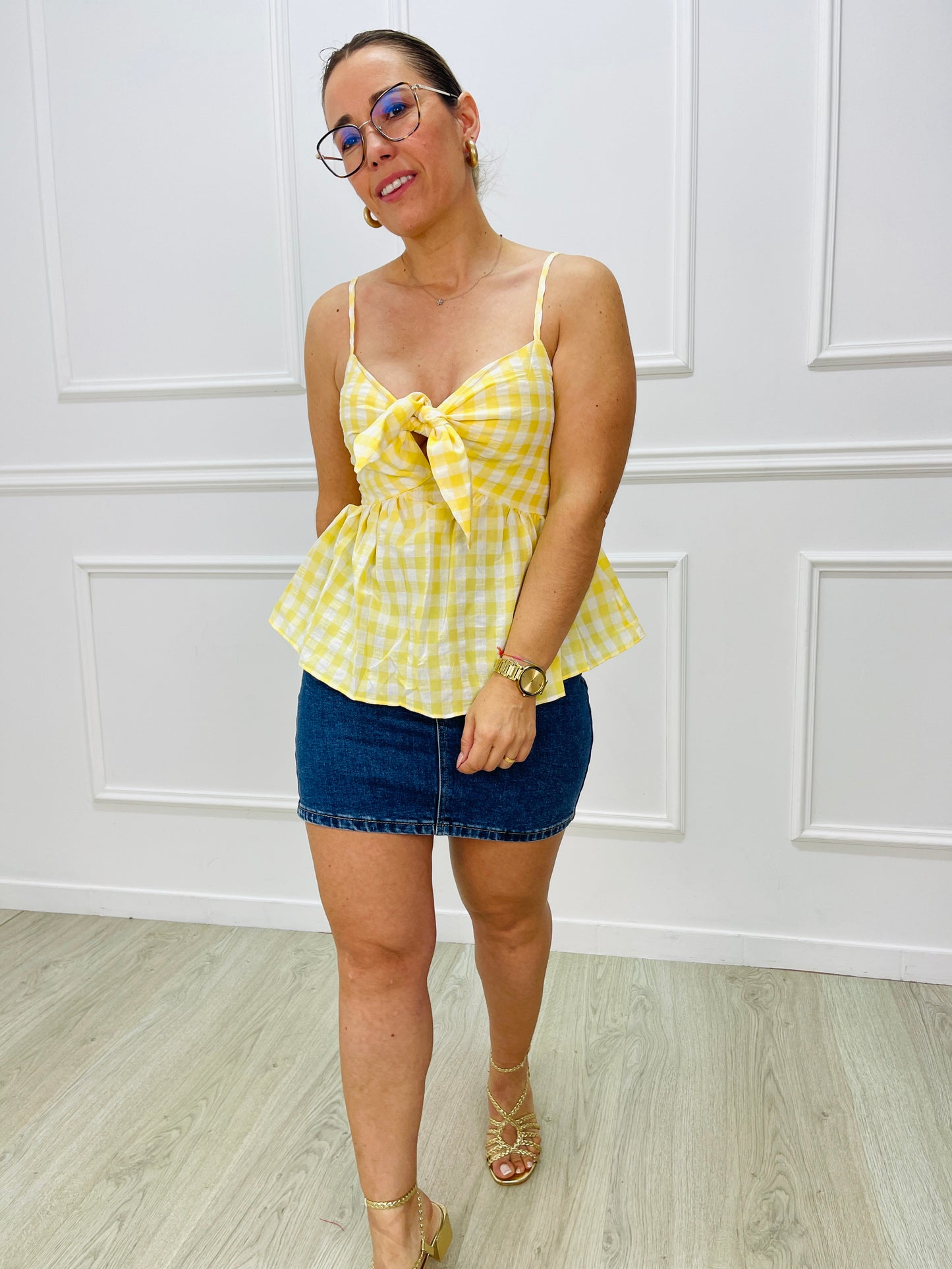 TOP VICHY AMARELO