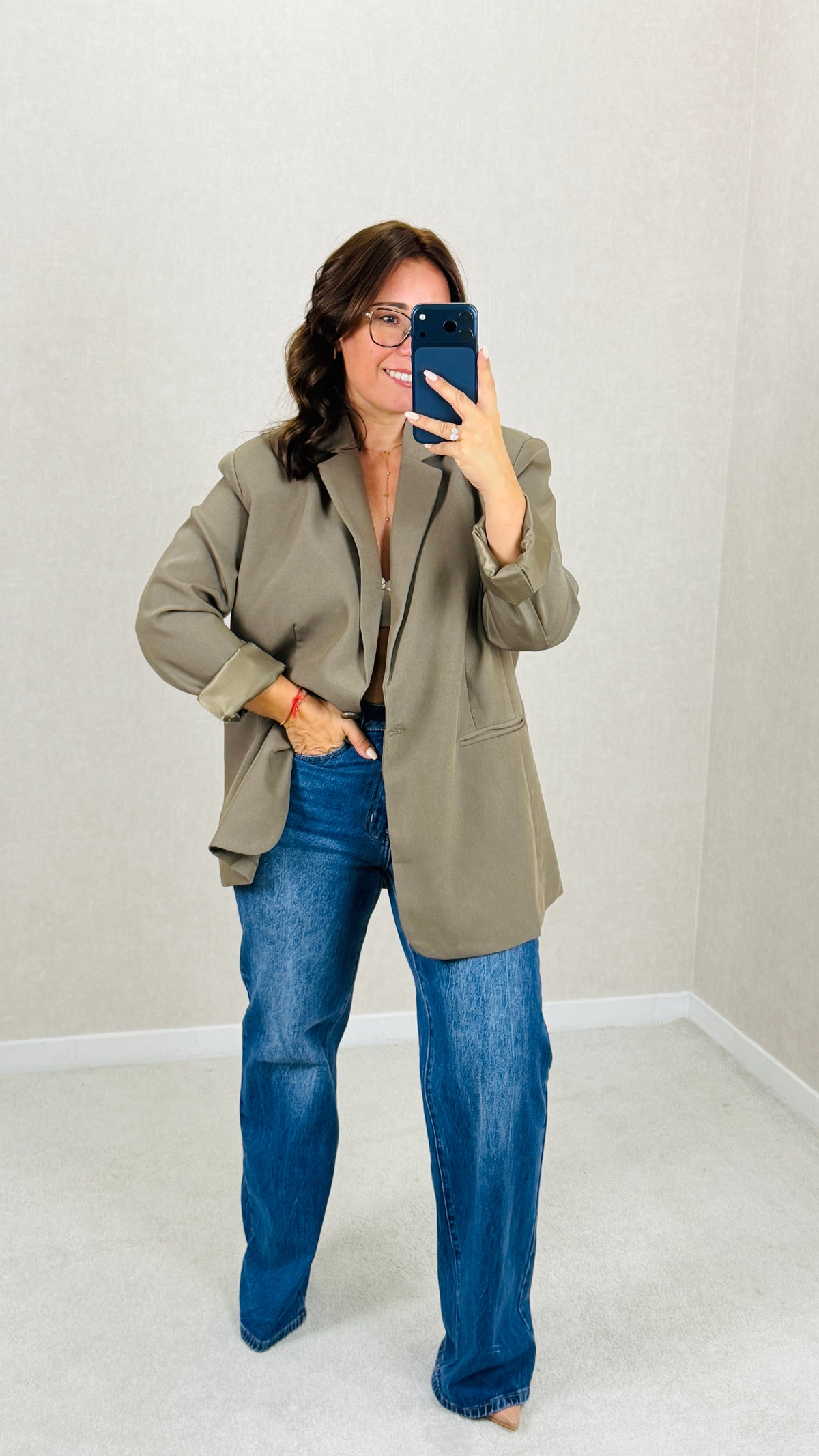 BLAZER OVERSIZED IVIVI TAUPE