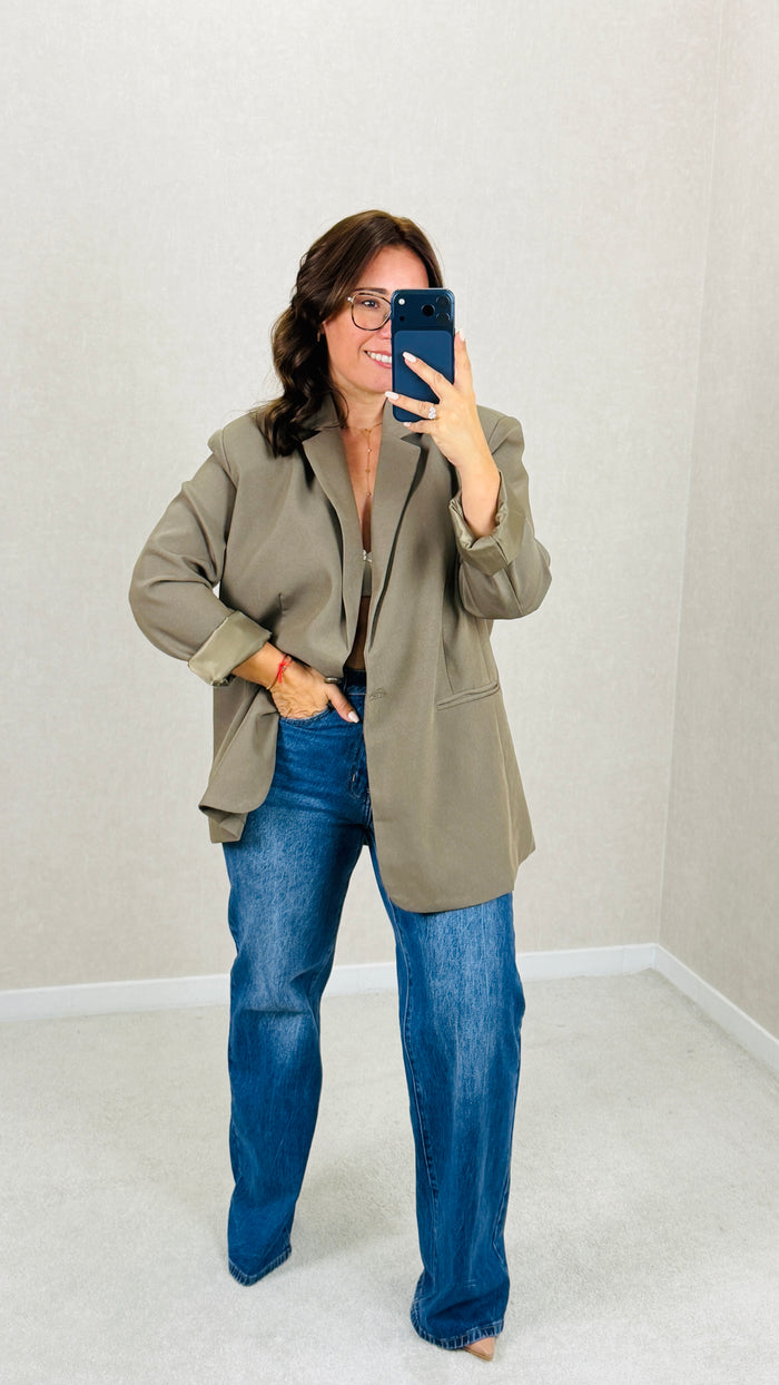 Blazer oversized Ivivi taupe