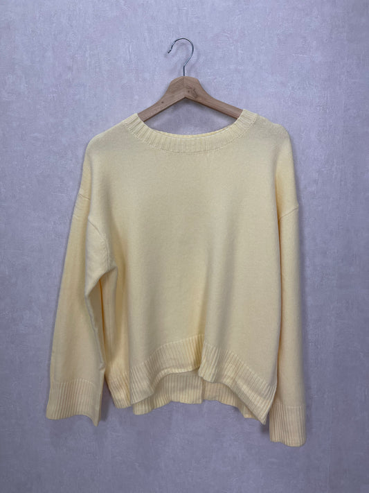 Camisola de Malha Oversized Amarelo