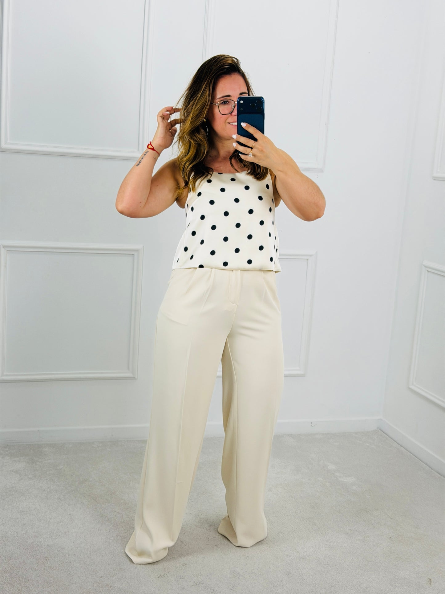 CALÇA FLUIDA BEGE DRÔLE COPINE