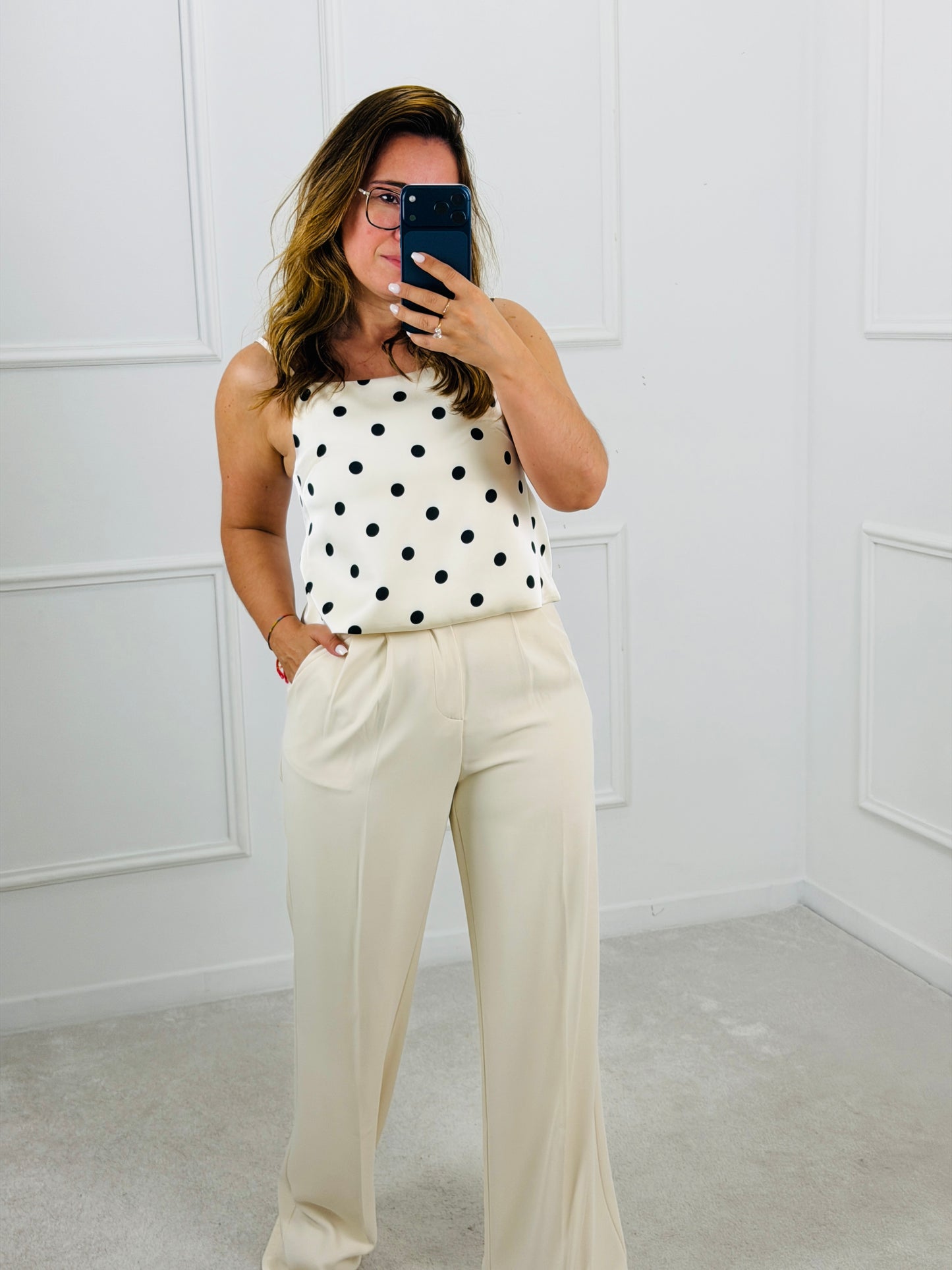 CALÇA FLUIDA BEGE DRÔLE COPINE