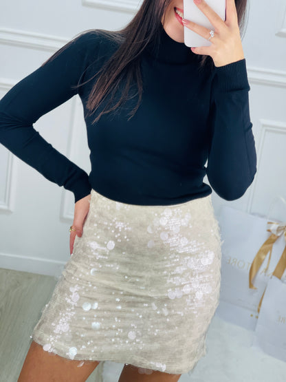 SEQUIN MINI SKIRT