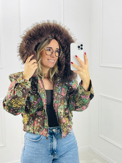 CASACO BOHO BLOOM CASTANHO