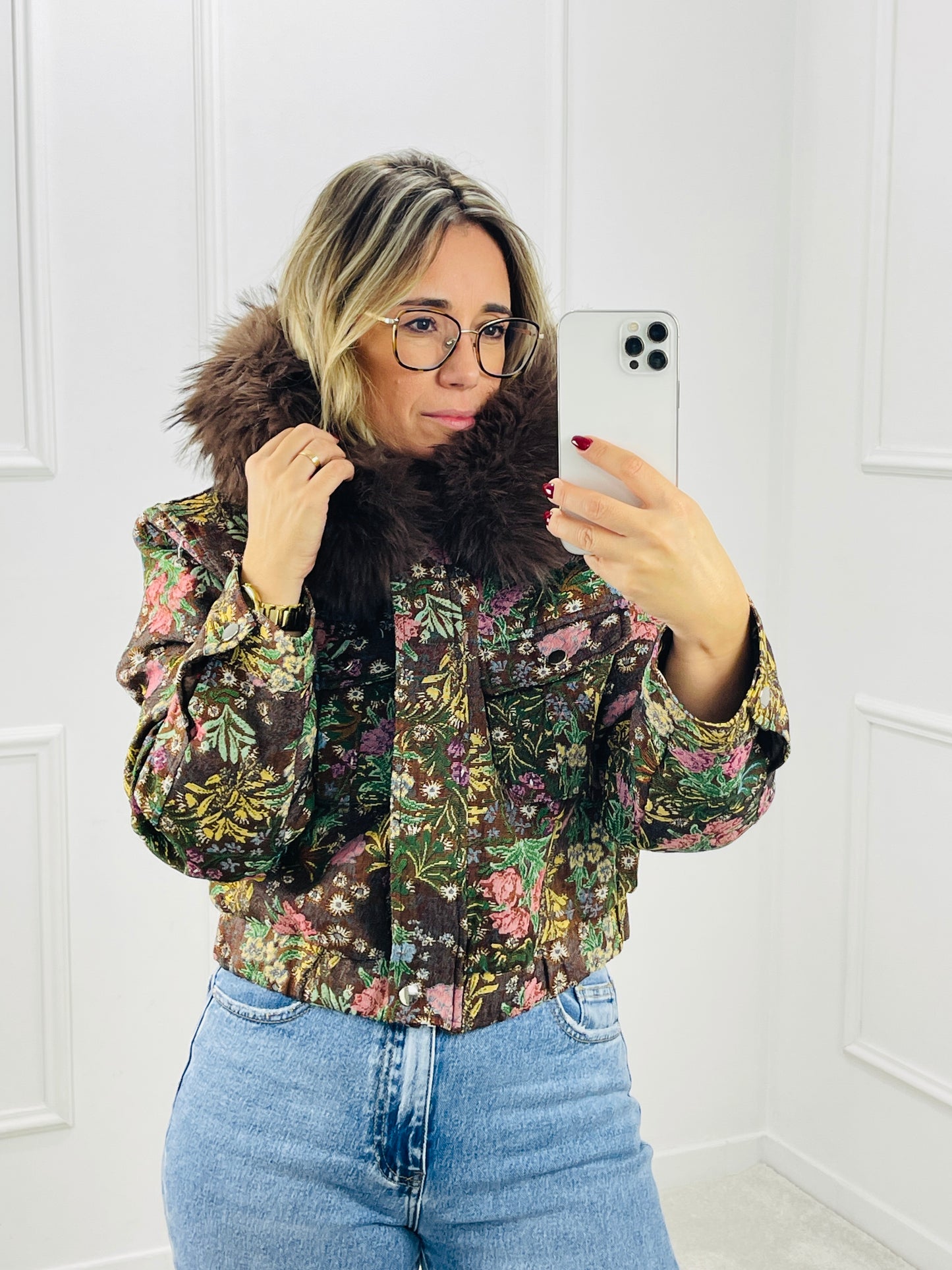 CASACO BOHO BLOOM CASTANHO