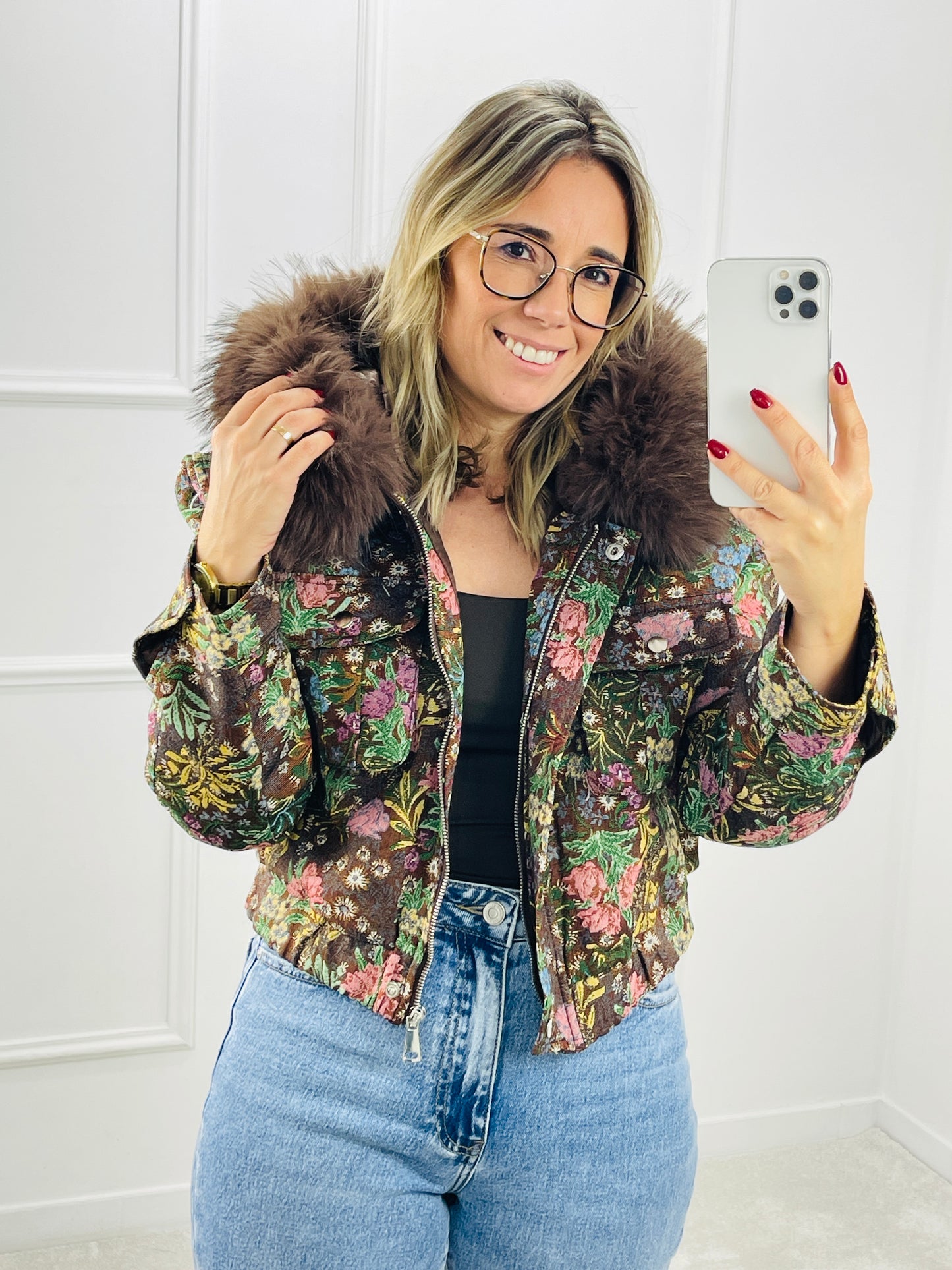 CASACO BOHO BLOOM CASTANHO