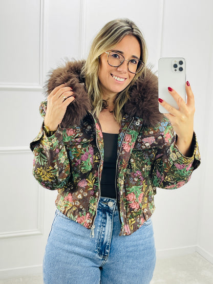 CASACO BOHO BLOOM CASTANHO
