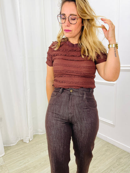 CAMISOLA DE MALHA COM RELEVO