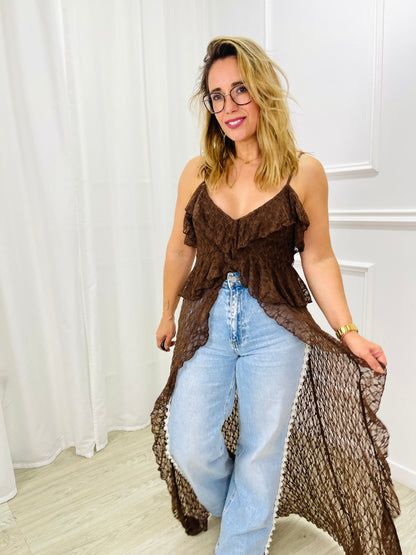 TOP COMPRIDO BOHO RENDA