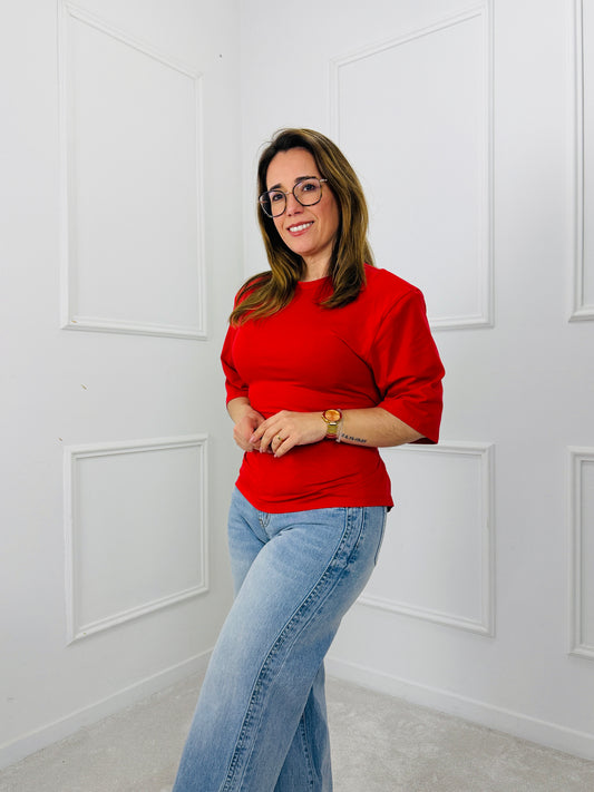 T-SHIRT LUMINA DETALHE CRUZADO COSTAS