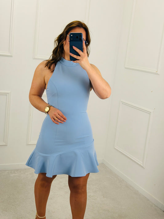 VESTIDO CURTO AZUL VERA Y LUCY