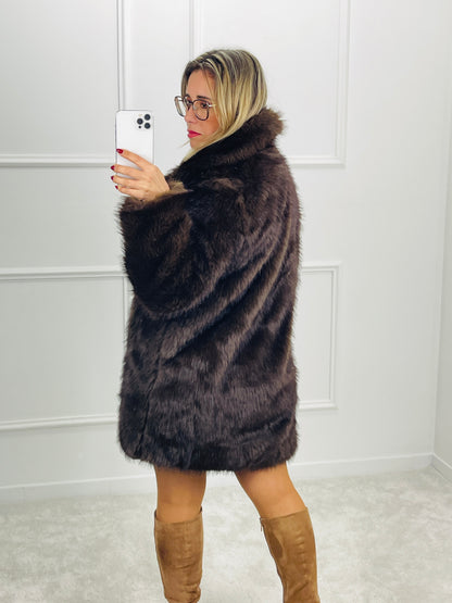 CASACO DE PELO CASTANHO PREMIUM