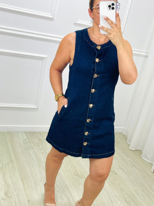 VESTIDO GANGA CURTO CORTE RETO