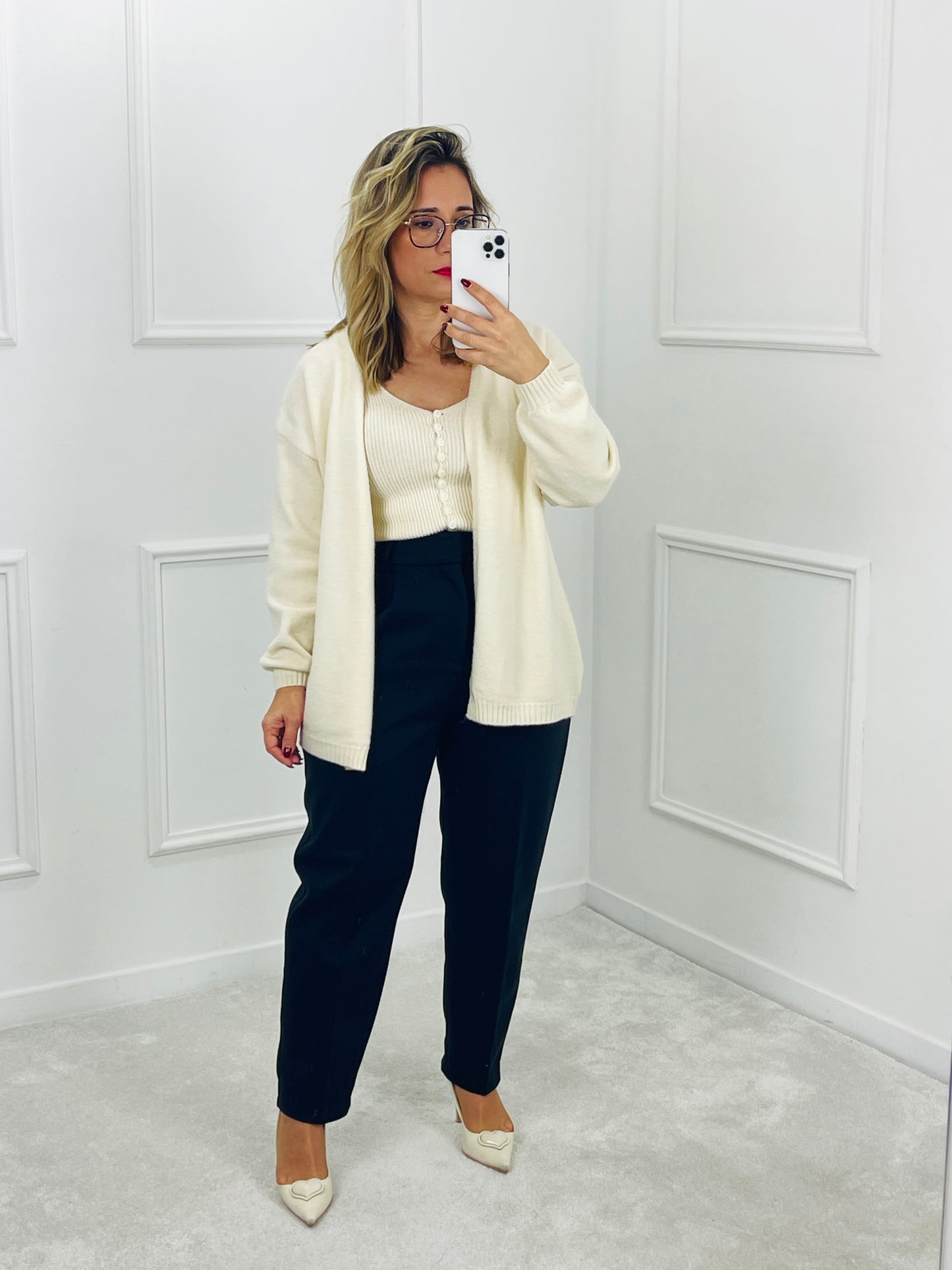 CONJUNTO TOP E CASACO MALHA