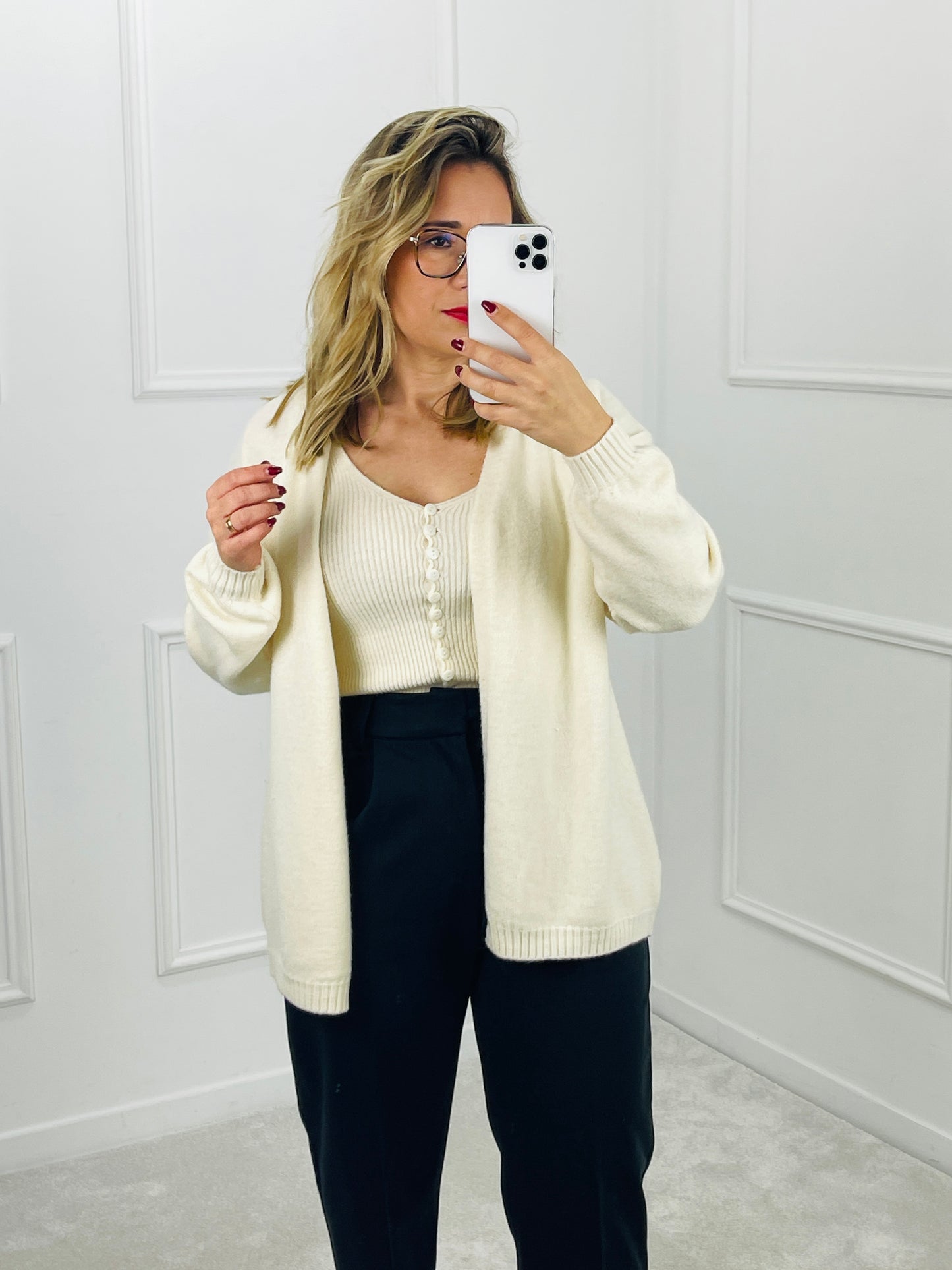 CONJUNTO TOP E CASACO MALHA