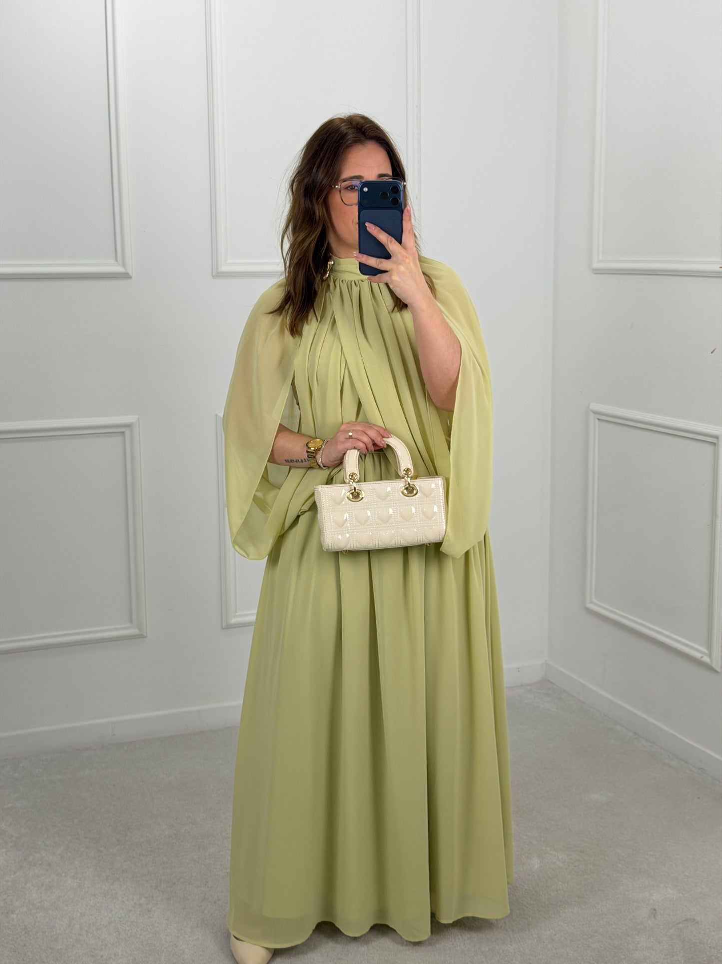 CONJUNTO SAIA E TOP VERDE