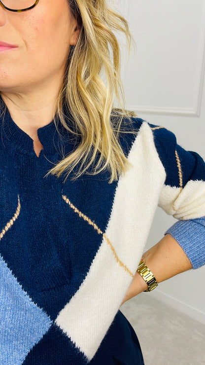 CAMISOLA MALHA AZUL MARINHO EFEITO CAMISA