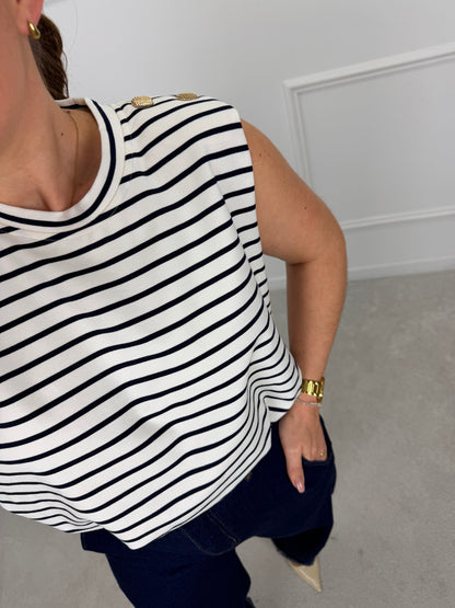 TOP RISCAS COM DETALHE DOURADO