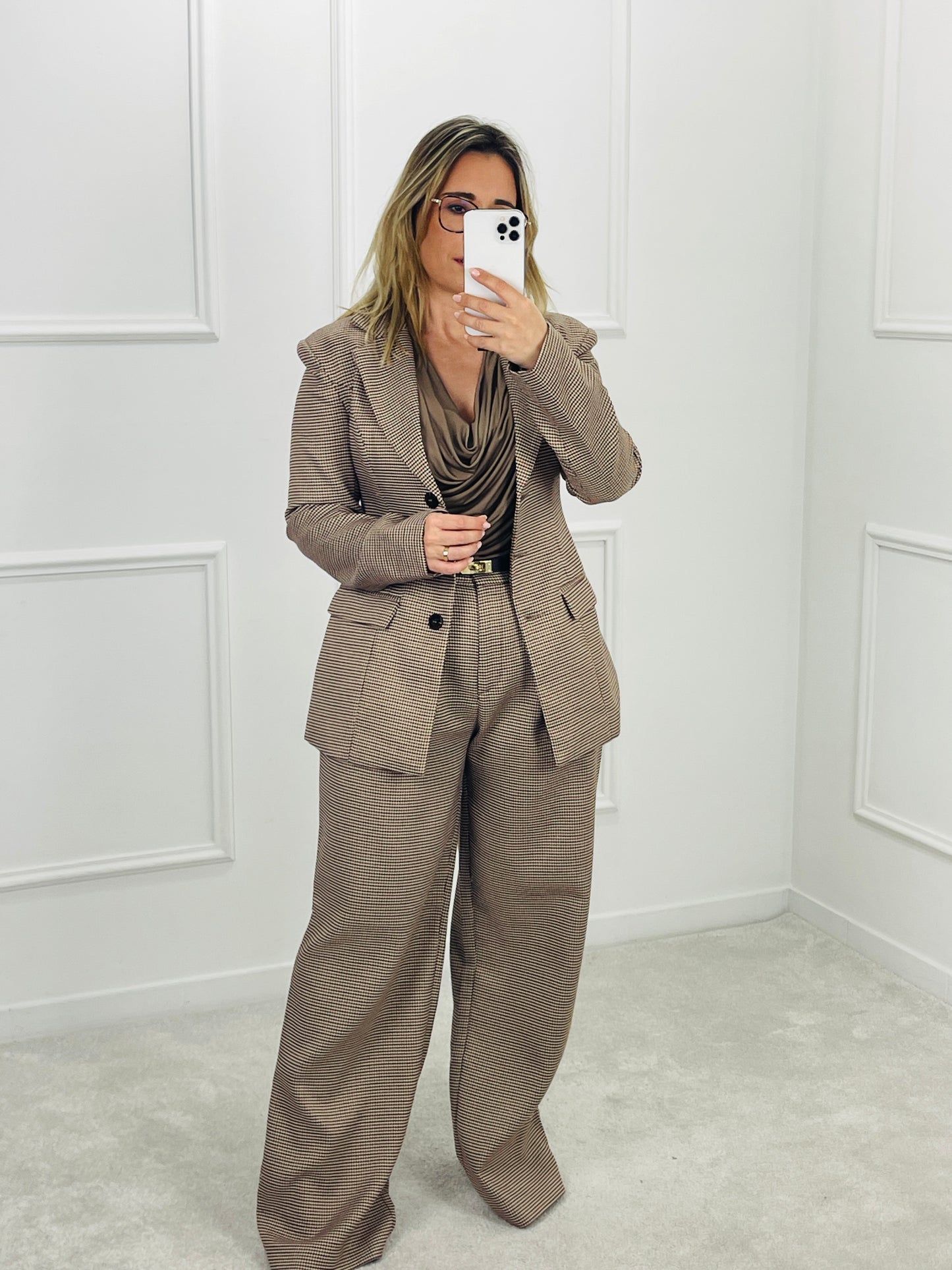 BLAZER ESTRUTURADO PADRÃO PIED-DE-POULE