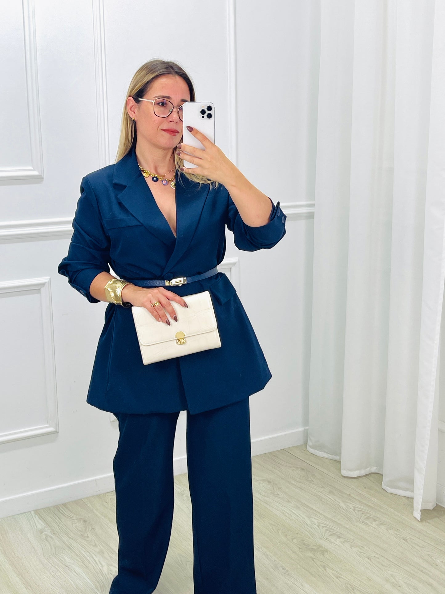 FATO BLAZER E CALÇA MARINHO