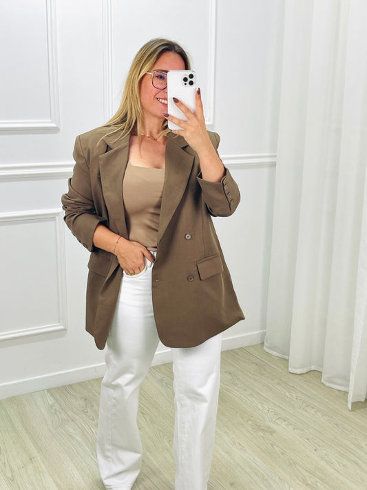 BLAZER MOCHY CASTANHO