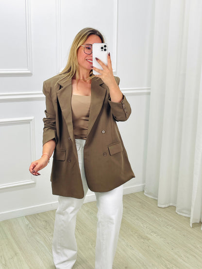 BLAZER MOCHY CASTANHO