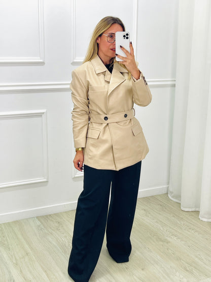 BLAZER ECOPELE BEGE