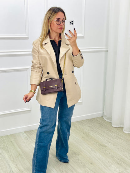 BLAZER ECOPELE BEGE