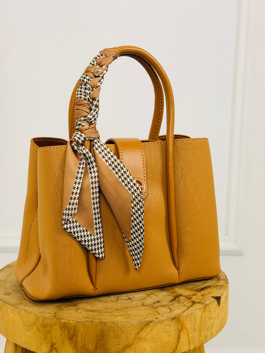 MALA CAMEL ESTRUTURADA COM LENÇO