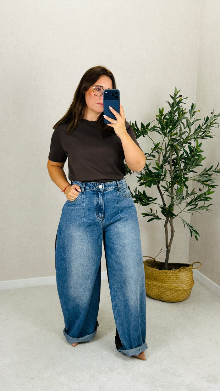 Calça de Ganga & Ecopele Mochy