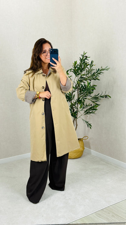 Trench Coat Midi Reversível