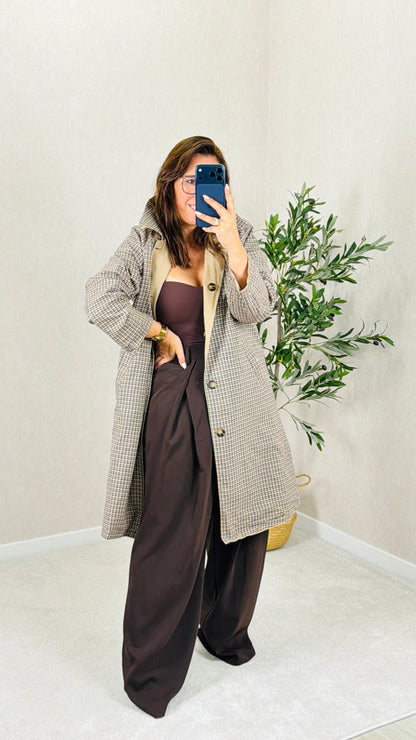 Trench Coat Midi Reversível