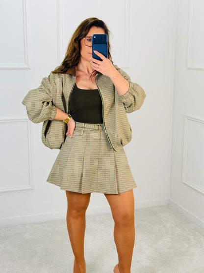 CONJUNTO BOMBER E SAIA XADREZ