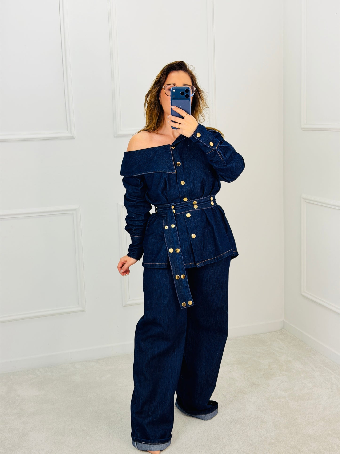 CONJUNTO CAMISA E CALÇA DE GANGA