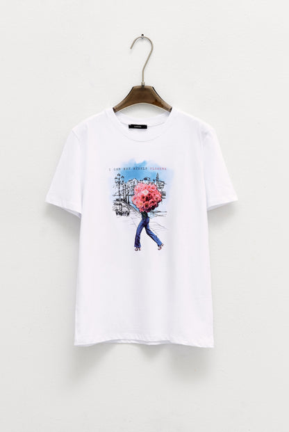 T-SHIRT FLOWERS LUMINA