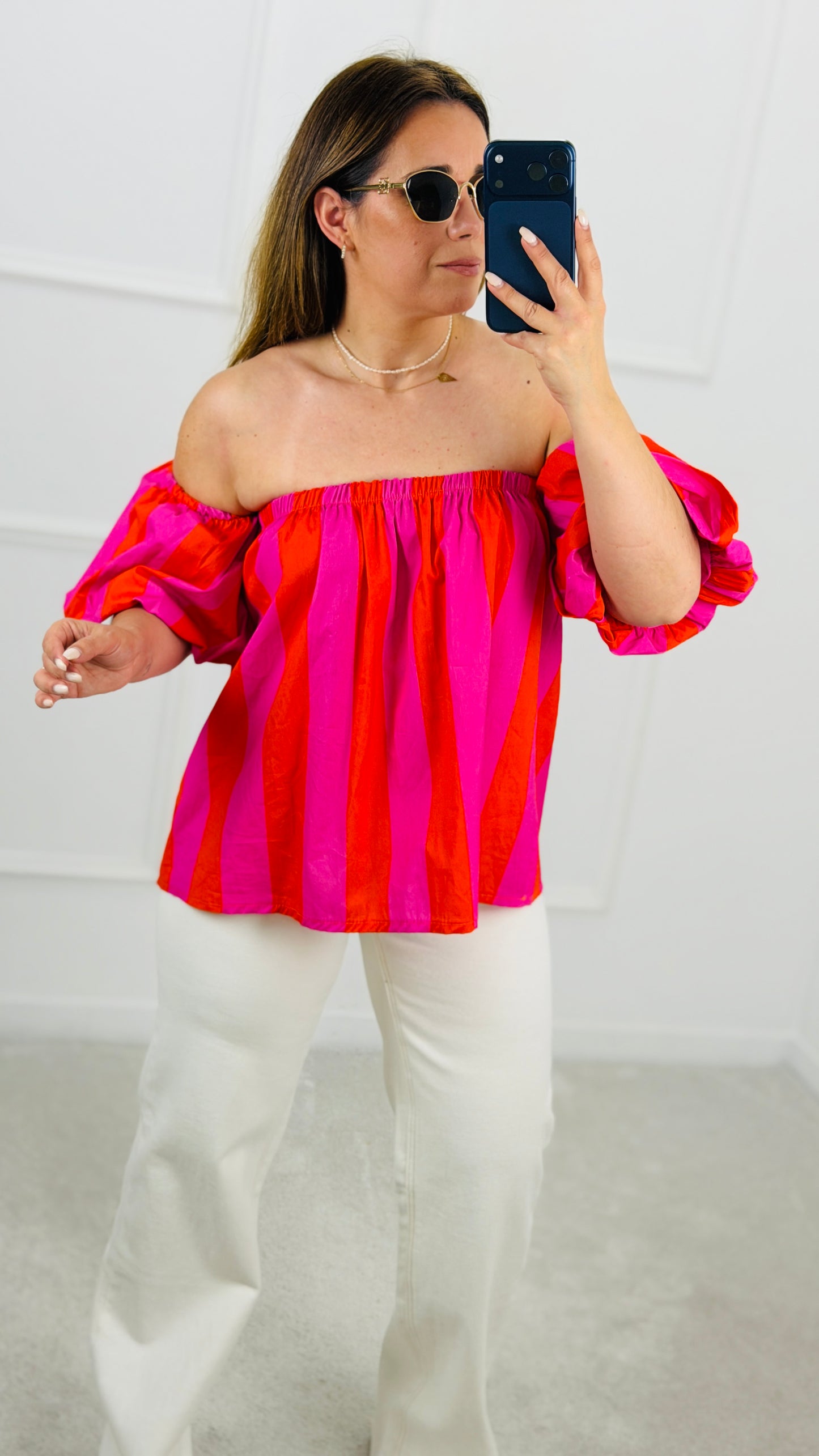 TOP STRIPES FUSCHIA