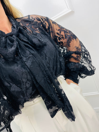 CAMISA RENDA PRETA