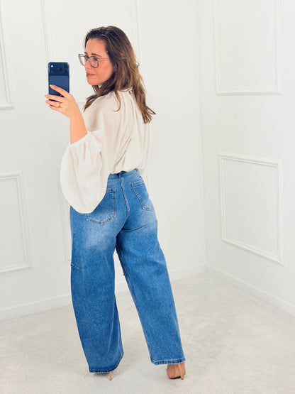 CALÇA BALOON PEROLAS