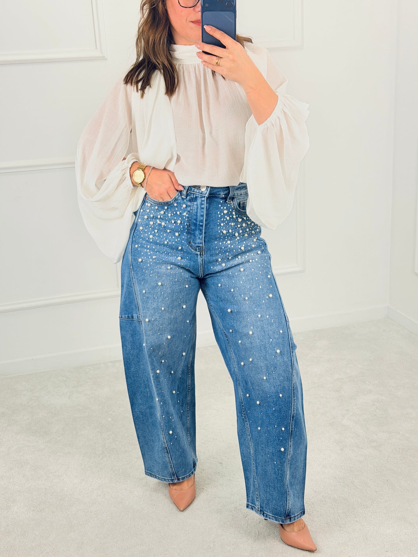 CALÇA BALOON PEROLAS