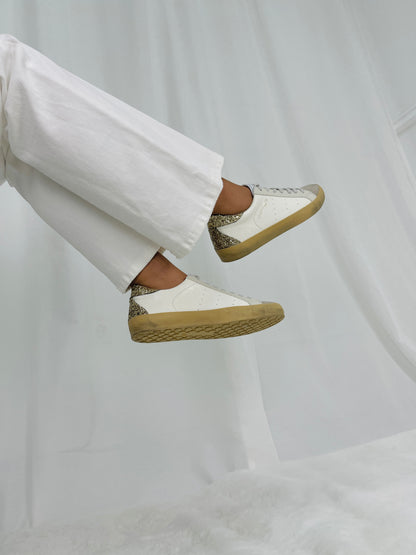 SAPATILHA CORINA GLITTER GOLD