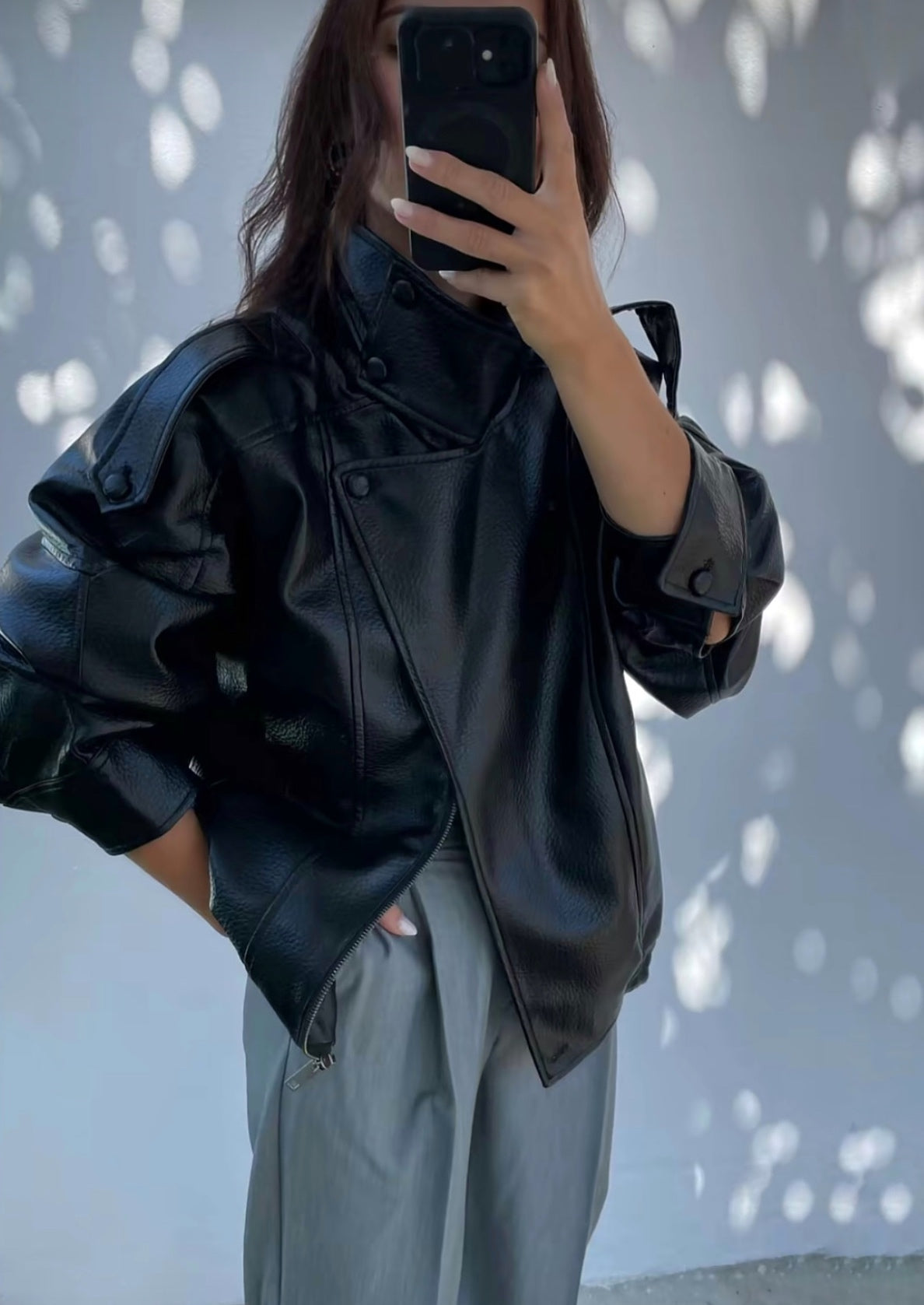 BLUSÃO EFEITO PELE PRETO