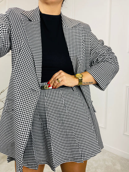 CONJUNTO SAIA E BLAZER XADREZ