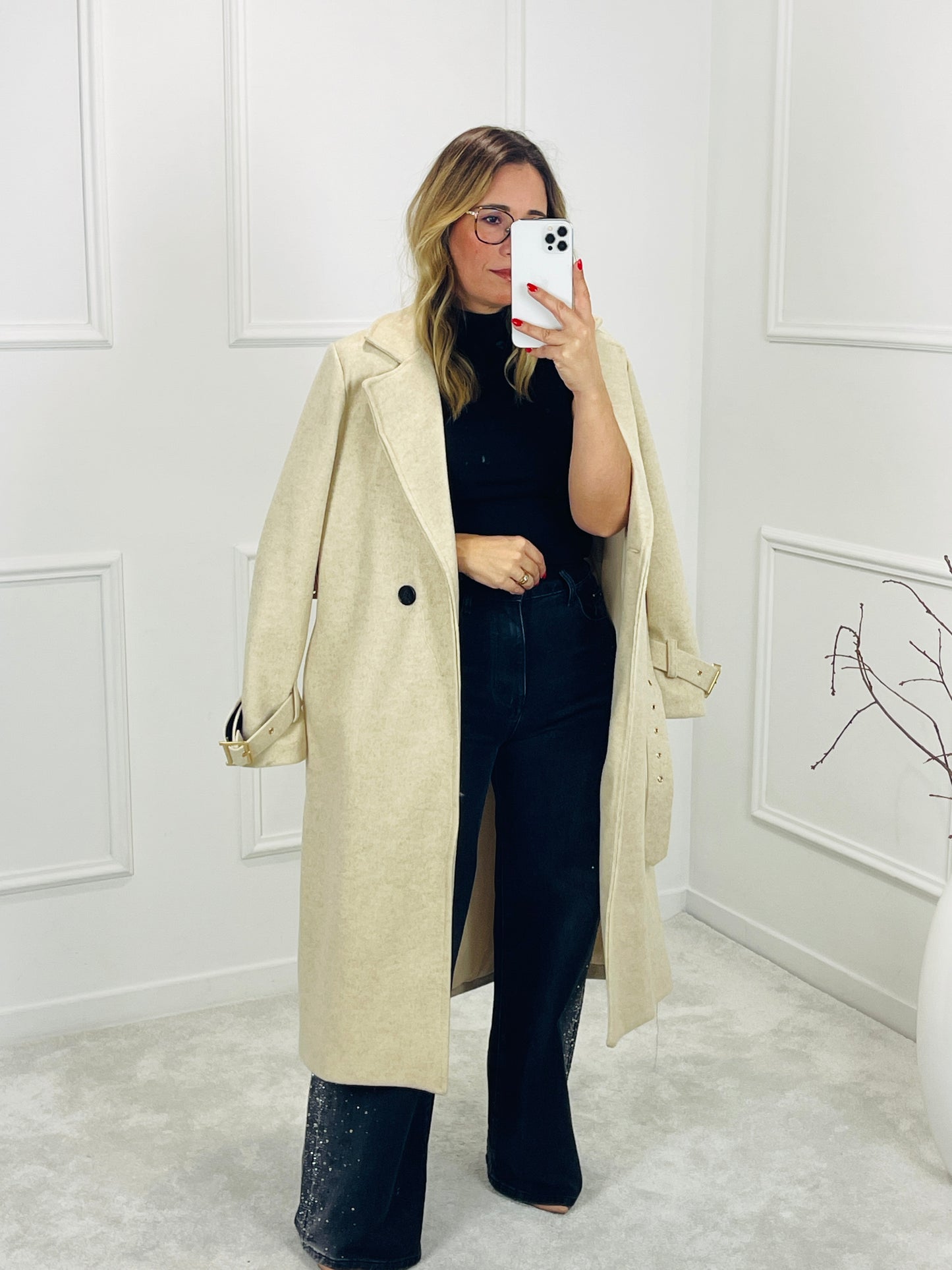 CASACO COMPRIDO COM CINTO