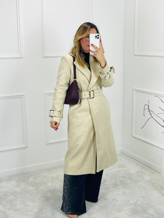 CASACO COMPRIDO COM CINTO