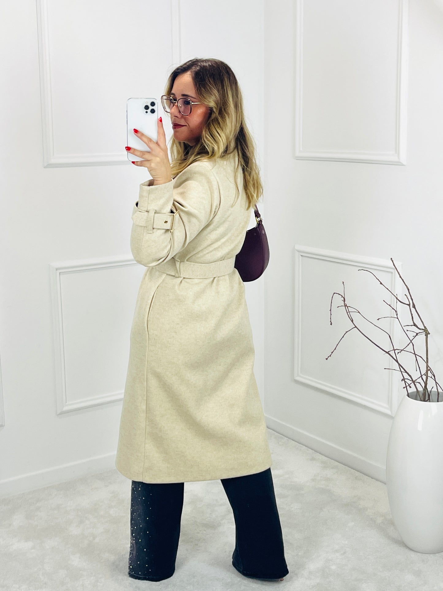 CASACO COMPRIDO COM CINTO