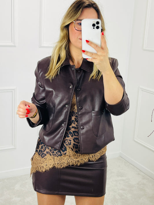 CASACO ECOPELE CASTANHO DROLE DE COPINE