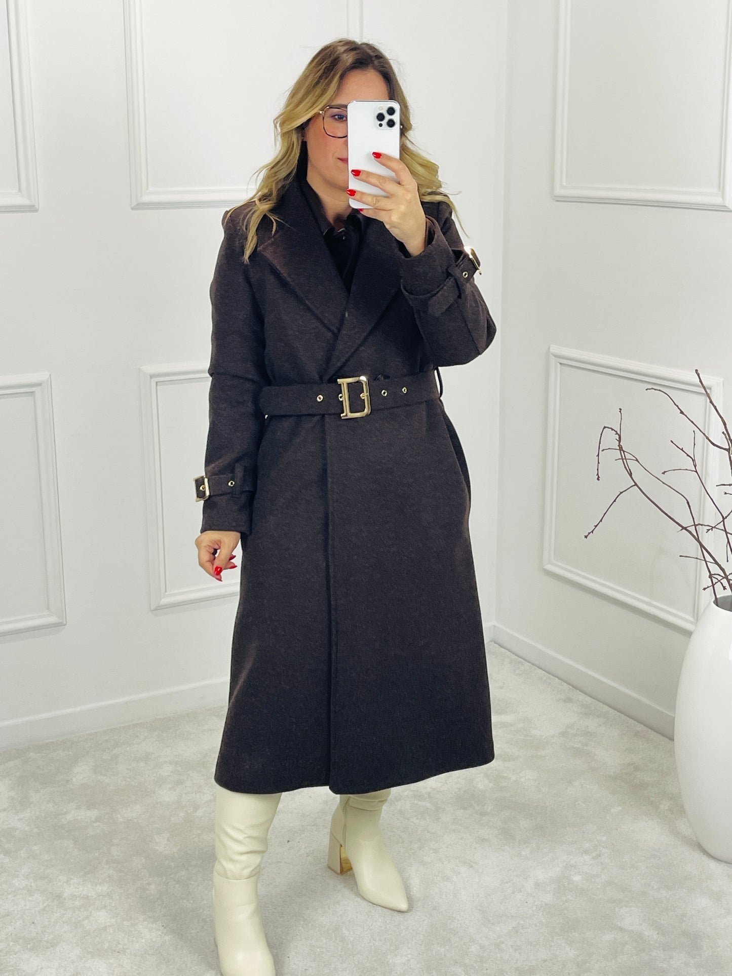 CASACO COMPRIDO COM CINTO