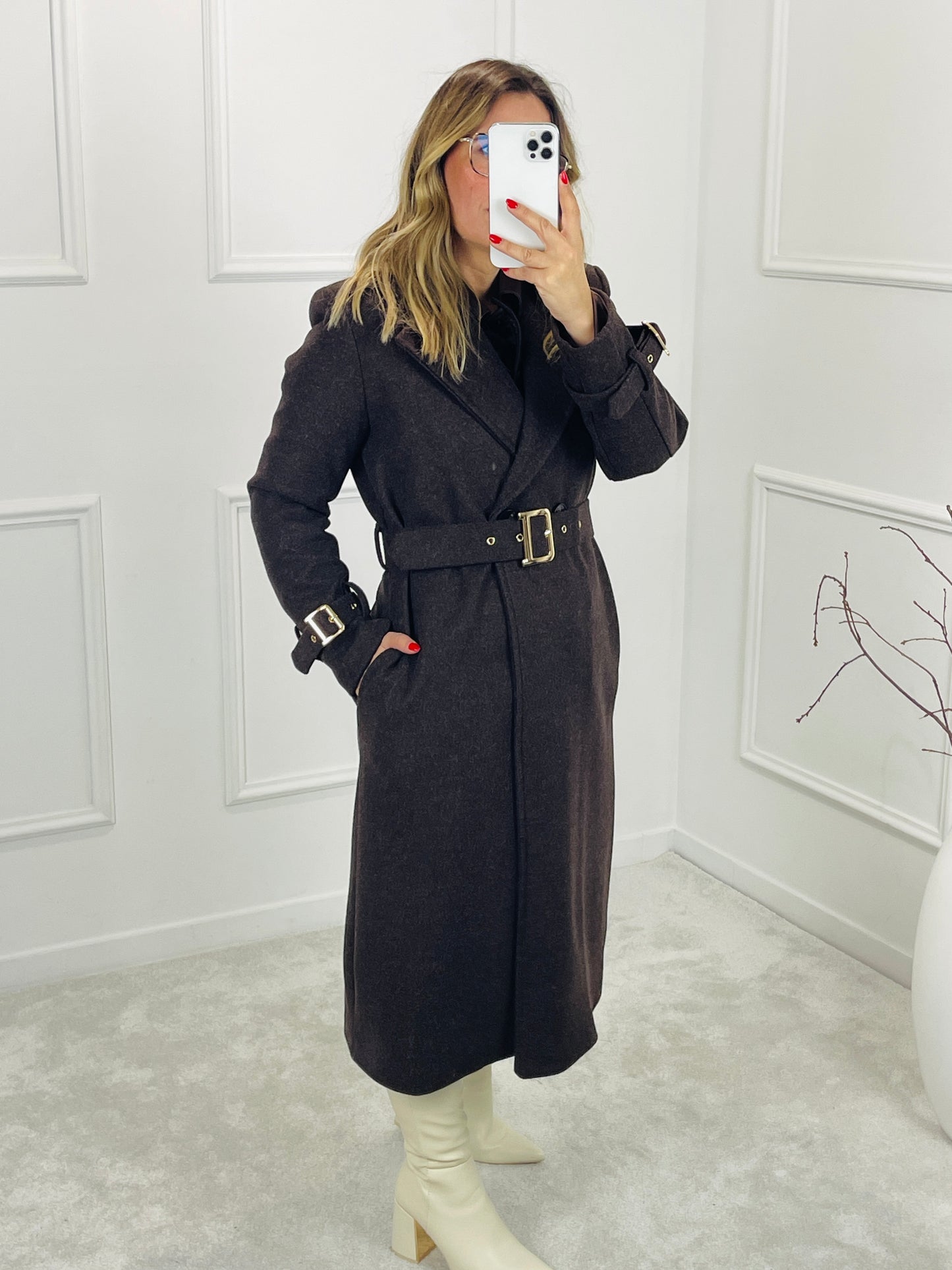 CASACO COMPRIDO COM CINTO